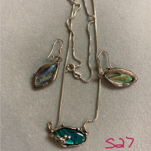 sterling Silver With Albalone Shell - Picture 3 of 5